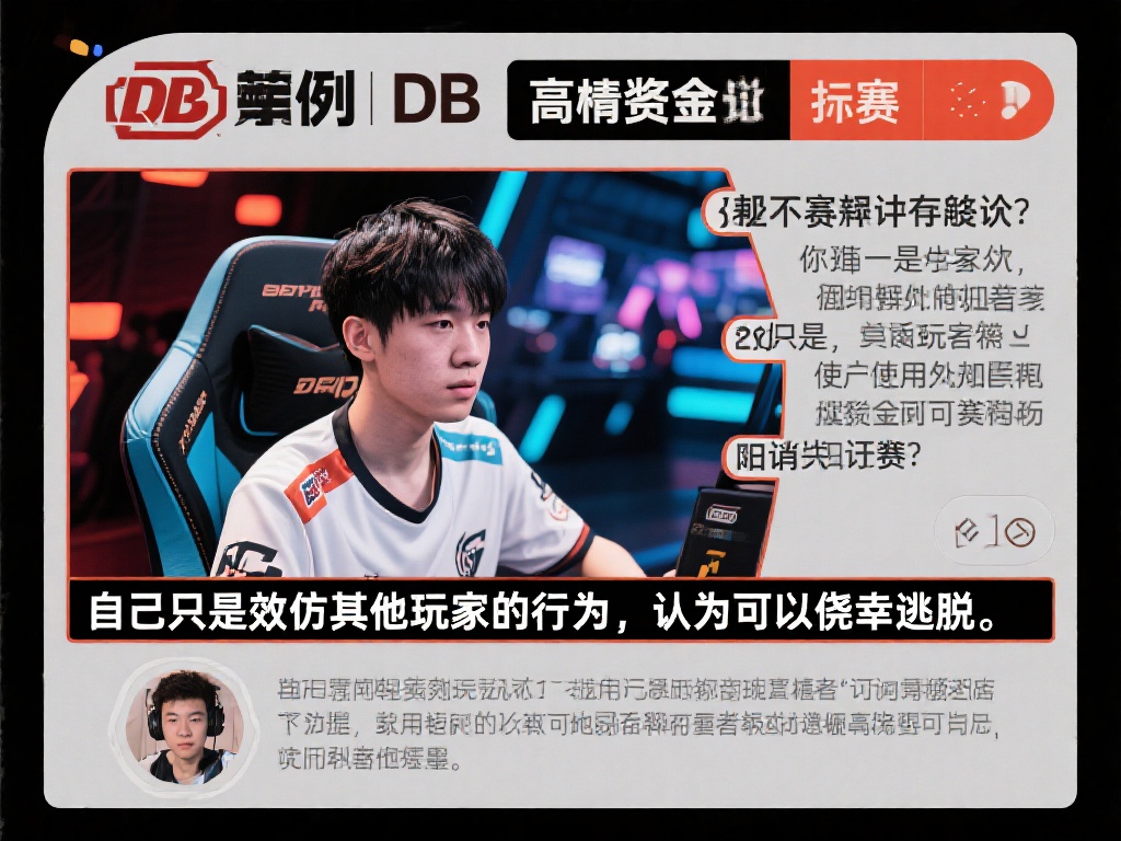 合规与违规:深度解析DB电竞外挂争议真相 一个典型案例是某知名DB电竞玩家在一场高奖金比赛中